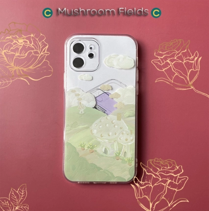 Ốp iPhone cao cấp - Mushroom Fields