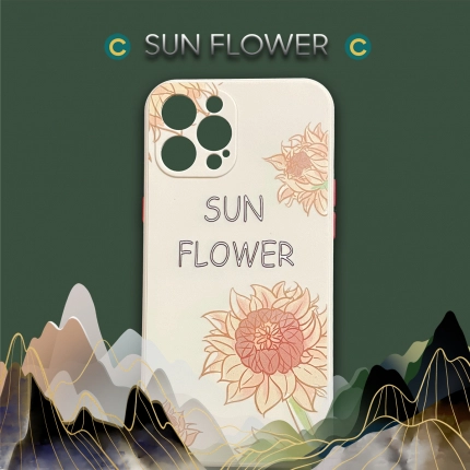 Ốp iPhone Silicon - Mẫu Sun Flower