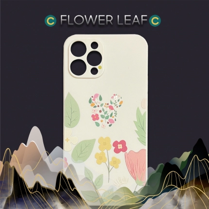 Ốp iPhone Silicon - Mẫu Flower Leaf